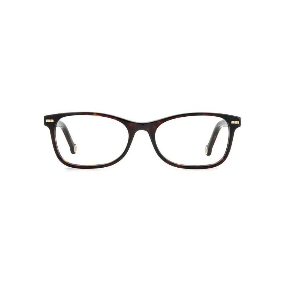 Carolina Herrera CH0110 Eyeglasses Havana Red Plastic Rectangle
